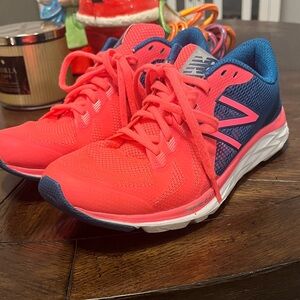 New Balance Coral and Navy Athletic Shoes
